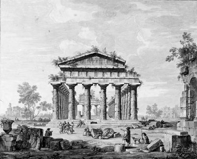 O templo de Juno em Paestum de Luigi Balugani
