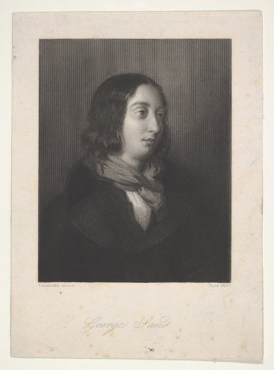 Retrato de George Sand, 1837. de Luigi Calamatta