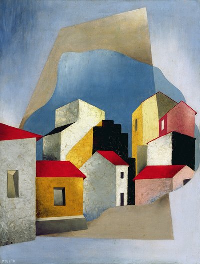 Casas em Lerici, 1932-33 de Luigi Colombo Fillia