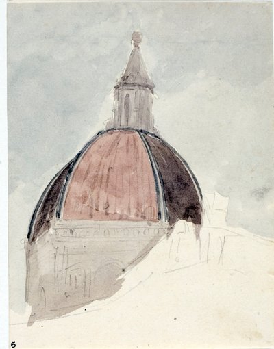 Cúpula da Igreja Santa Maria del Fiore, Florença (aguarela) de Luigi Garibbo