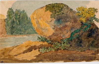 Paisagem da Torrente (Aquarela, c.1825) de Luigi Garibbo