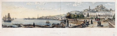 Vista Panorâmica da Cidade de Génova (litografia de Luigi Garibbo