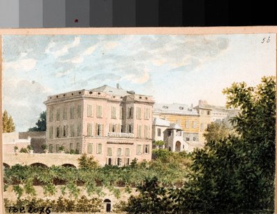 Vista da villa Cambasio, Génova (Aguarela, ca 1820) de Luigi Garibbo