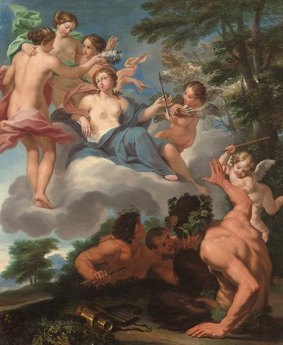 Alegoria do amor conquistando a luxúria (óleo sobre tela) de Luigi Garzi