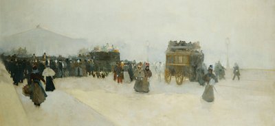 Place de la Concorde e o Palácio Bourbon, de Luigi Loir