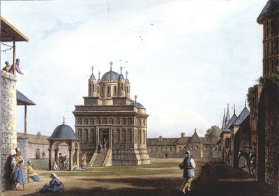 Igreja e Convento de Santa Maria, Turquia. in "Views in the Ottoman Dominions, in Europe, in Asia, and some of the Mediterranean islands" from the original drawings taken by Luigi Mayer, London de Luigi Mayer