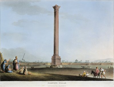 Egipto, Alexandria, Pilar de Pompeu por Luigi Mayer de Luigi Mayer