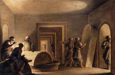 Figuras em túmulos egípcios, de Luigi Mayer