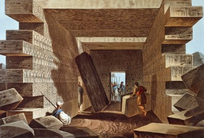 Interior do Templo de Júpiter Ammon na Líbia de Luigi Mayer