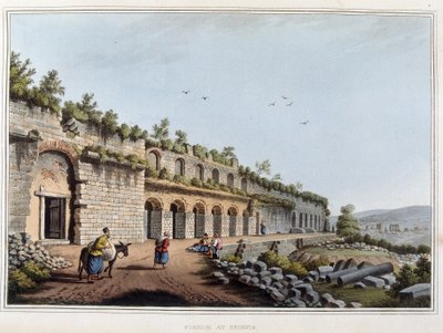 Estádio em Ruin a Ephese antiga cidade da Grécia, hoje na Turquia. em "Views in the Ottoman Dominions, in Europe, in Asia, and some of the Mediterranean islands from the original drawings taken by Luigi Mayer, London de Luigi Mayer