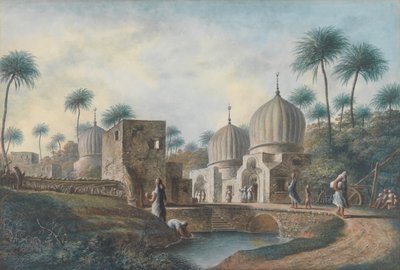 Túmulos de grandes santos árabes a serem vistos no bairro de Rosetta, Egipto, ca. 1800. de Luigi Mayer