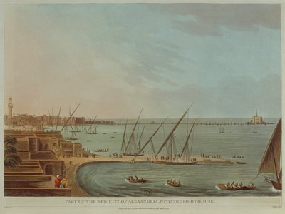 Vista de Alexandria com farol, From Views of Egypt by Luigi Mayer de Luigi Mayer