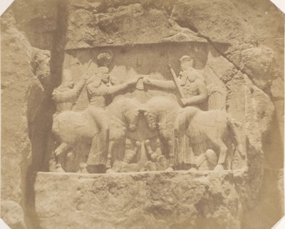 Bas Relief at Nakshi Rustam, 1858. de Luigi Pesce