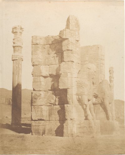 Porta di entrada para as ruínas de Persépolis, 1858. de Luigi Pesce
