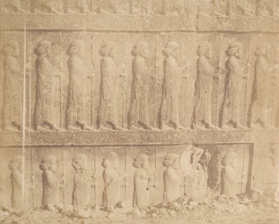 Procissão na fachada da Grand Staircase, 1858. de Luigi Pesce