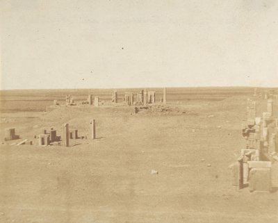 Vista geral de Persépolis tirada da Montanha, 1858. de Luigi Pesce