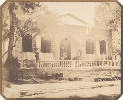 Zergiandeh. Casa de campo do ministro russo, Teerã, 1858. de Luigi Pesce