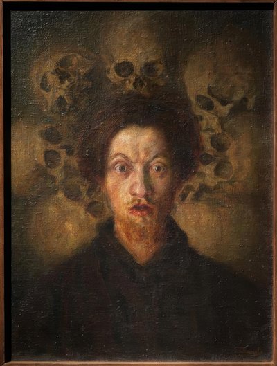 Autorretrato com caveiras de Luigi Russolo