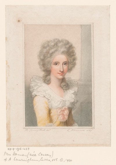 Retrato da escultora Anne Seymour Damer de Luigi Schiavonetti