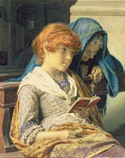 Na Igreja, 1883 de Luigi da Rios