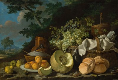 Refeição da tarde La Merienda, ca. 1772 de Luis Egidio Melendez