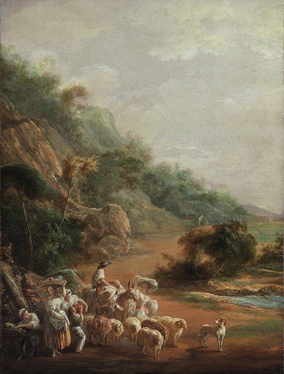 Cena com aldeões (fragmento) de Luis Paret y Alcazar