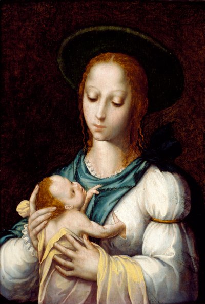 A Virgem e a Criança, c1567 de Luis de Morales