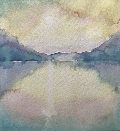 Lago da Montanha Pastel de Luisa Millicent