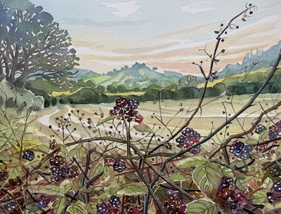 Paisagem de amoras maduras de Luisa Millicent