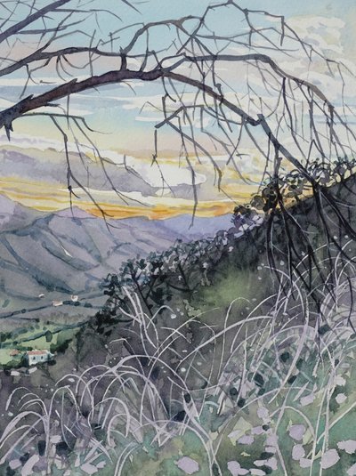Sunset Mountain Valley de Luisa Millicent