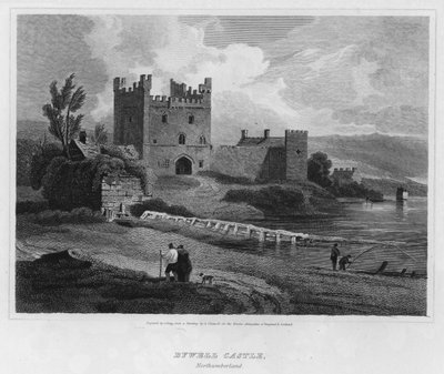 Bywell Castle, Northumberland (gravura) de Luke (after) Clennell