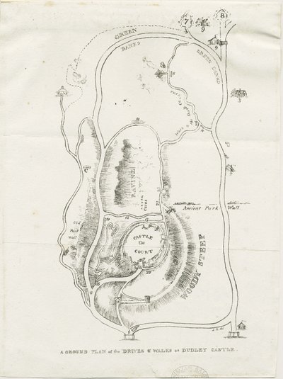 Dudley Castle: litografia, nd [c 1825] de Luke Booker