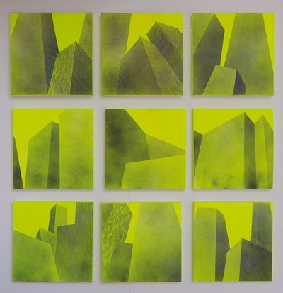Série Construída I - IX, , 2014 (acrílico sobre tela) de Luke M Walker