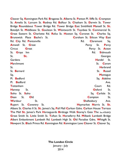Círculo de Londres de Luke M Walker