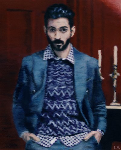 A Look but the Face, c.2013 (tinta acrílica sobre papel) de Luke Waller