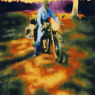 Biarritz, França, julho de 1954, c.2012 (tinta acrílica sobre papel) de Luke Waller