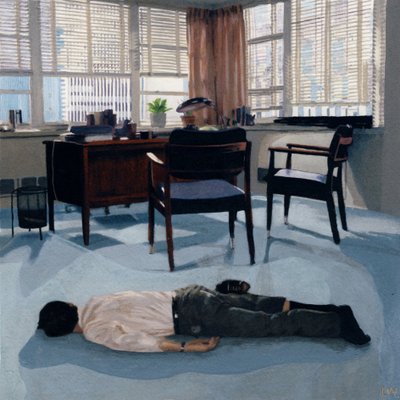 He Sold Used Office Furniture, c.2010 (tinta acrílica sobre papel) de Luke Waller