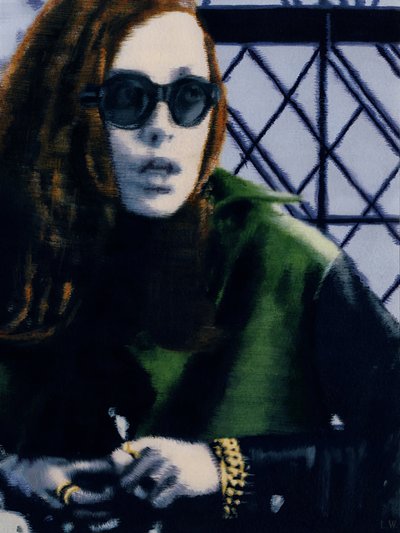 Jess, c.2012 (tinta acrílica sobre papel) de Luke Waller