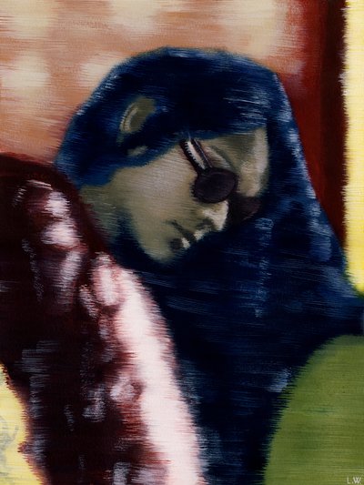 Nuha, c.2012 (tinta acrílica sobre papel) de Luke Waller