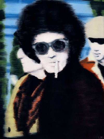 Sam, c.2012 (tinta acrílica sobre papel) de Luke Waller