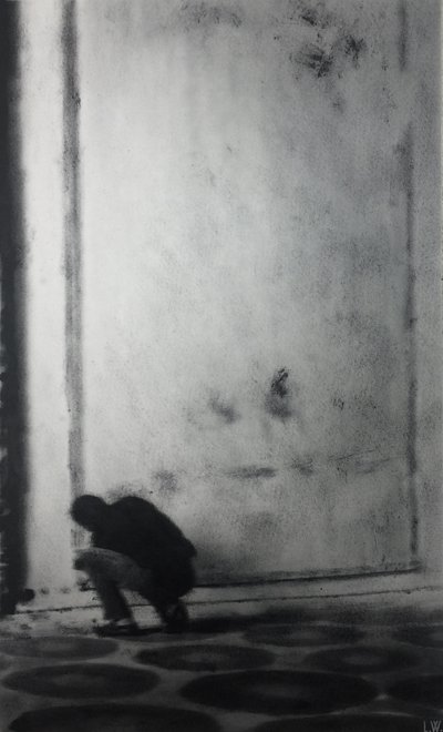 Assim é a prosa do pintor, c.2015 (tinta acrílica sobre papel) de Luke Waller