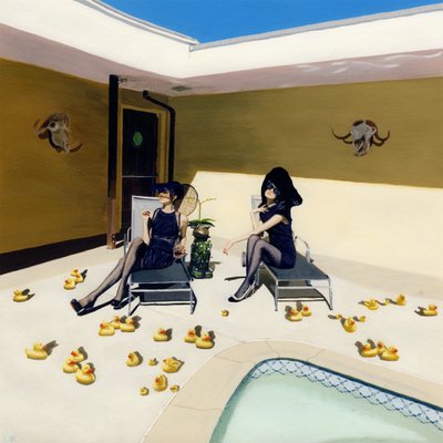 Those Birdies High up in the Trees, c.2012 (tinta acrílica sobre papel) de Luke Waller