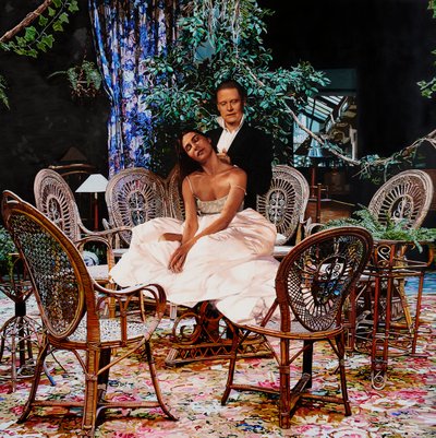 To Slava, Love Sveta, c.2023 (tinta acrílica sobre papel) de Luke Waller