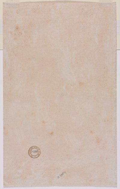 Verso do plano arquitetônico, meados dos anos 1500. de Luzio Romano