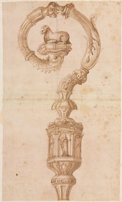 Design para um Crozier, meados dos anos 1500. de Luzio Romano
