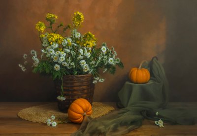 Flores de outono e abóboras de Lydia Jacobs