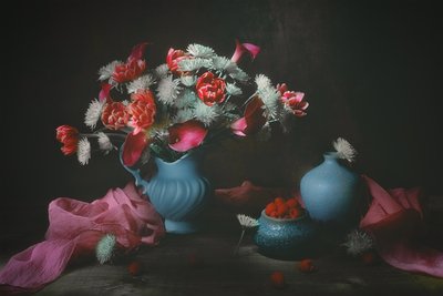 Natureza-morta floral atmosférica de Lydia Jacobs