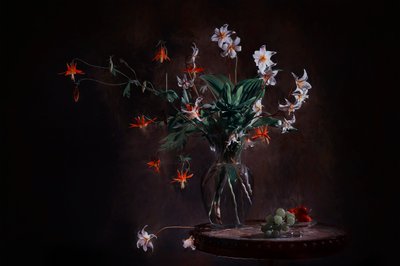 Natureza-morta floral melancólica de Lydia Jacobs