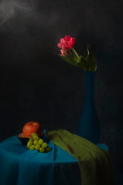Natureza-morta melancólica com tulipas de Lydia Jacobs