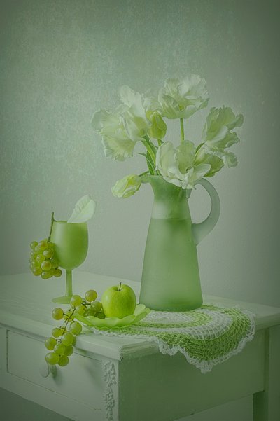 Natureza-morta verde suave de Lydia Jacobs